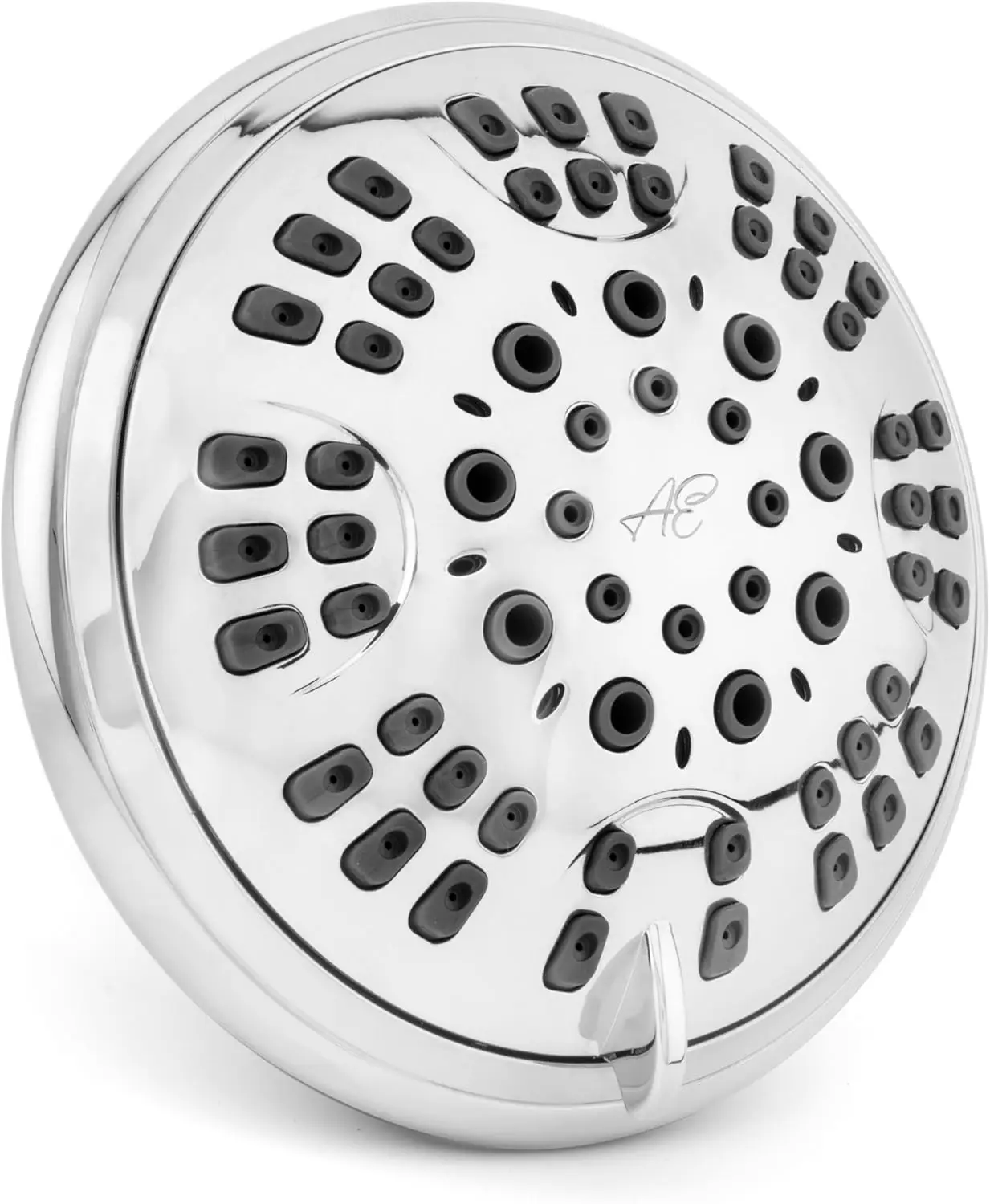 6-Function Adjustable Luxury Shower Head - High Pressure Boosting, Wall Mount for Low Flow Showers, Chrome Finish