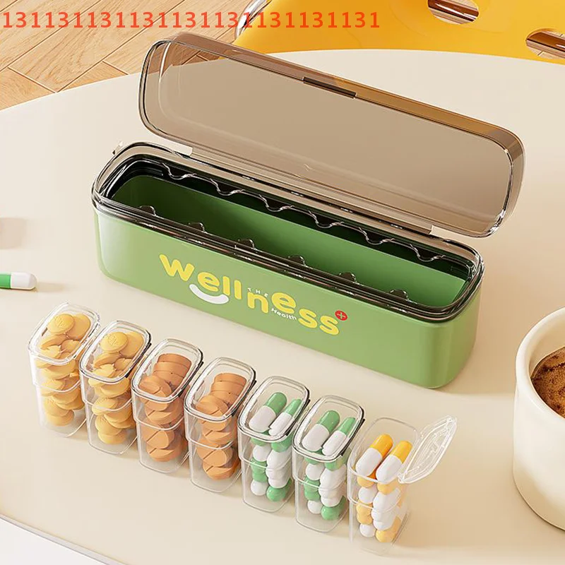 

1PC Mini Portable Waterproof Medicine Storage Box Daily Pill Dispensing Travel Supply Family Medicine Organizer