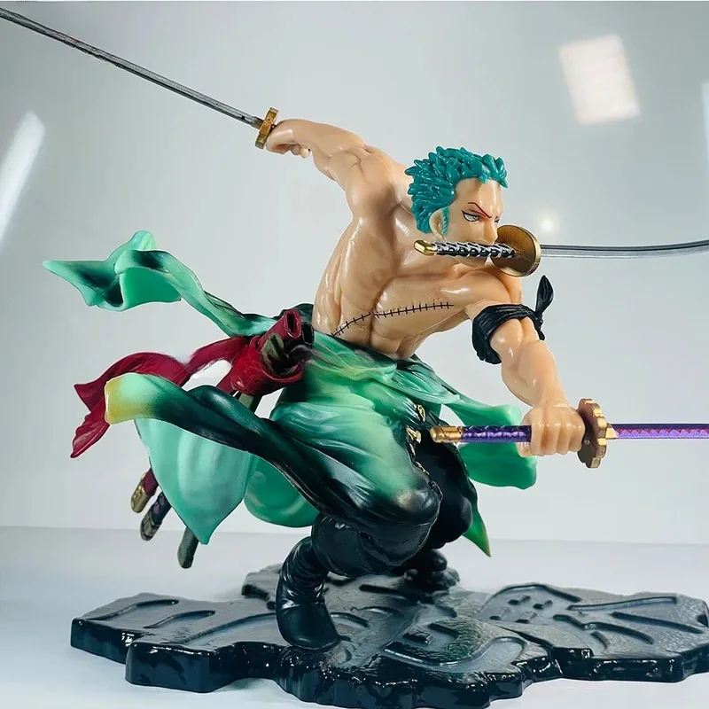 Figura de Anime de 10 cm, Roronoa Zoro de Tres Cuchillas Sa-maximum, Estatua de Manga, Figura de Acción, Modelo Coleccionable, Juguete para Niños