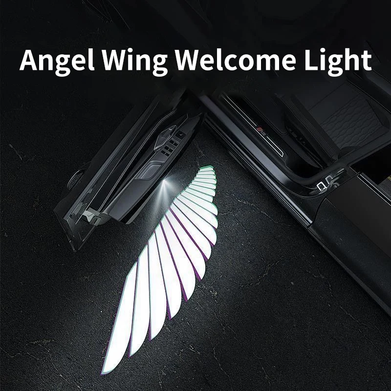 Angel Wings, Wings, Door Welcome Light Projection, Door Opening Sensor, Car Atmosphere Light Modification, Decoration, Wireless,