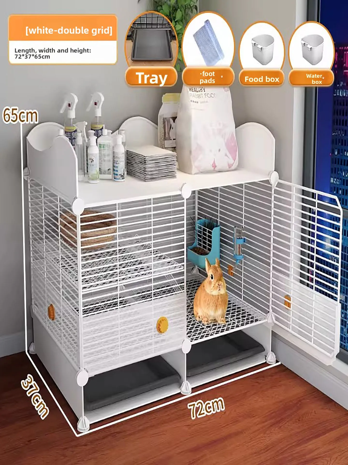 

Крытая бытовая клетка для кроликов, большое пространство, анти-спрей моча, большой лоток для чистки, морская свинья, морская свинья, специальная клетка, дом для домашних животных