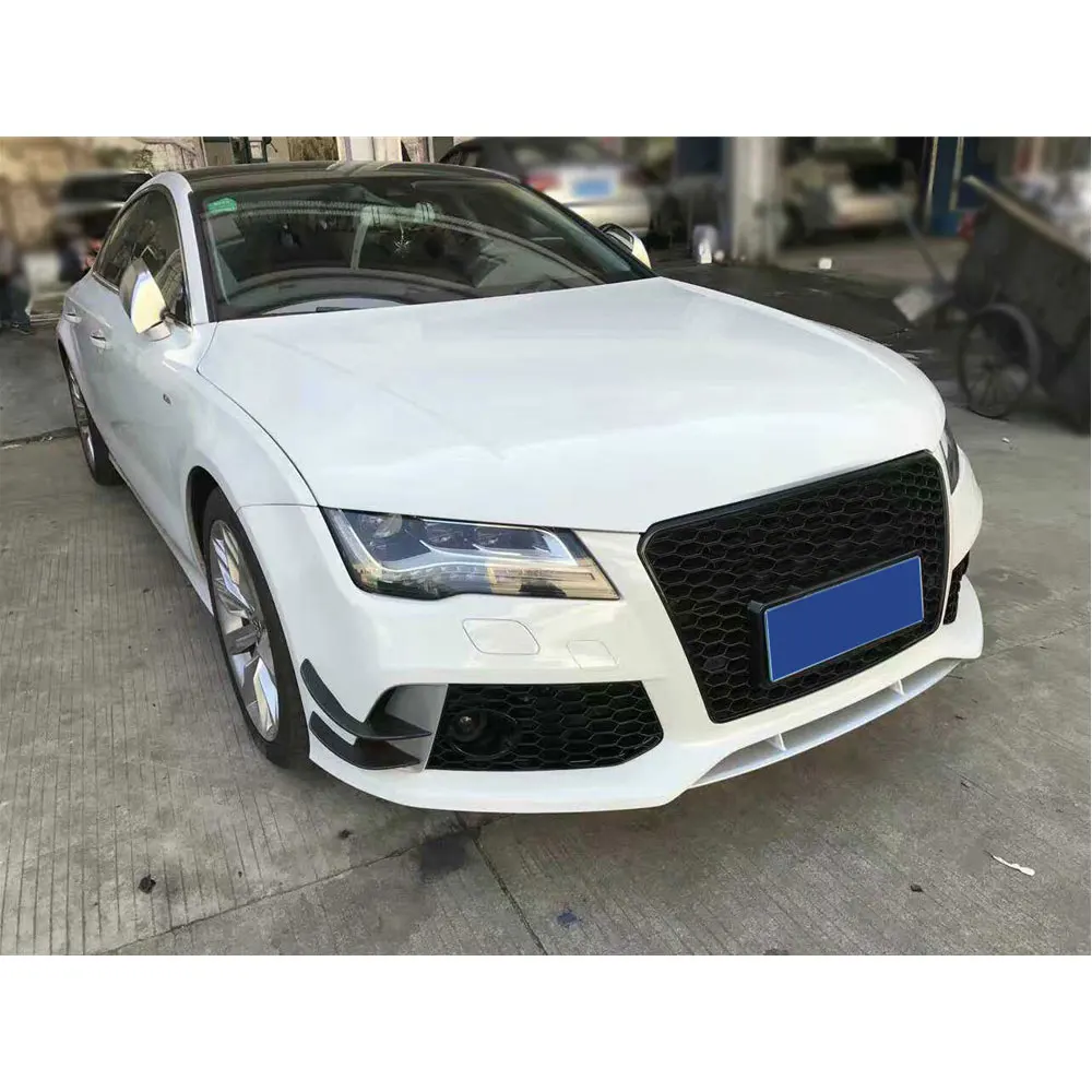

Carbon Fiber Front Bumper Side Splitters Trim Stickers For Audi A6 RS6 2013-2016 RS7 2012-2015 Fins Shark Decoration Accessories