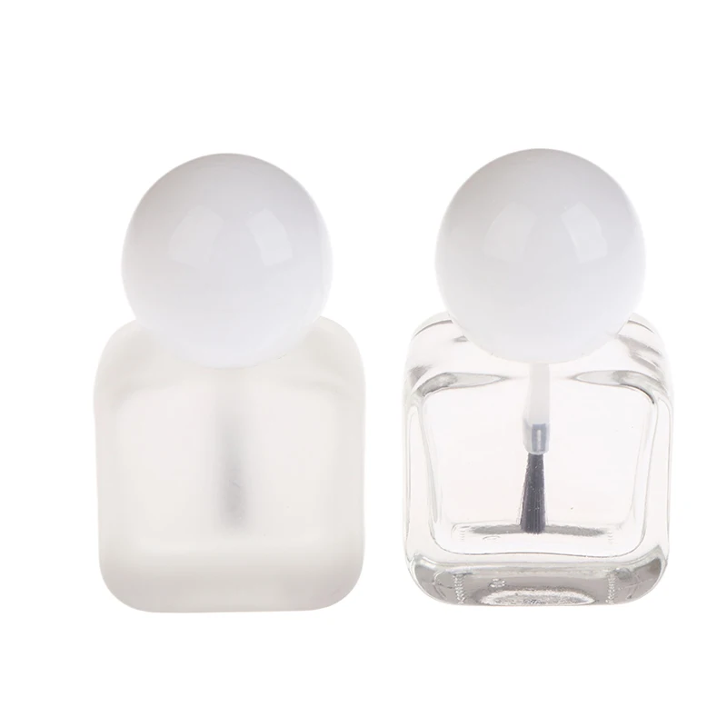 1pcs 10ml Empty Nail Polish Bottles Clear Glass Nail Gel Bottles With Brush Cap Nail Oil Nail Art Tool