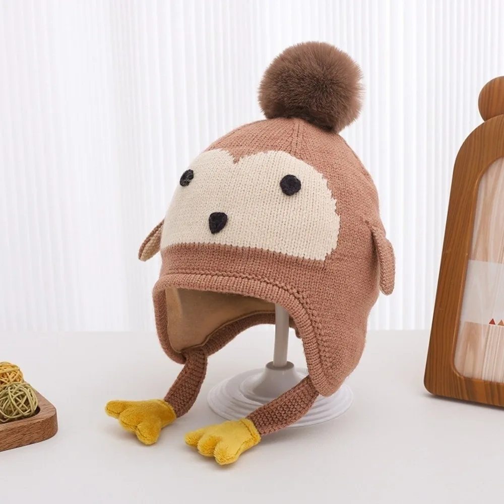 

New Pompom Pullover Cap Warm Coldproof Beanie Hat Windproof Infant Knitted Cap Autumn and Winter