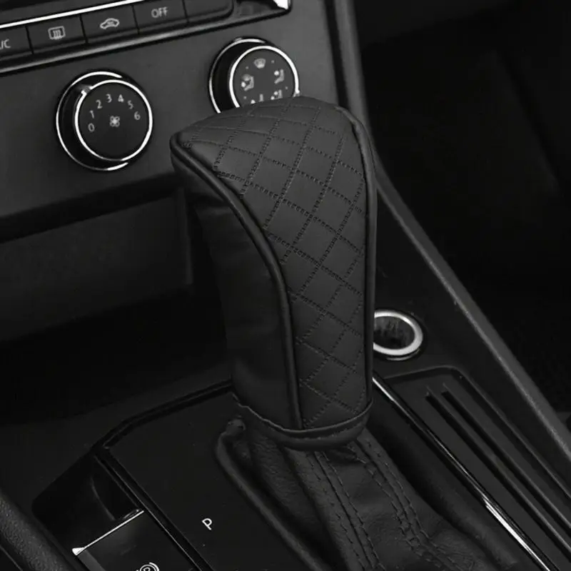 

G7NA Leather Gear Shifts Protector General Shifter Cover Comfortable Leather Gear Shifter Cover Vehicle Interior Accessories