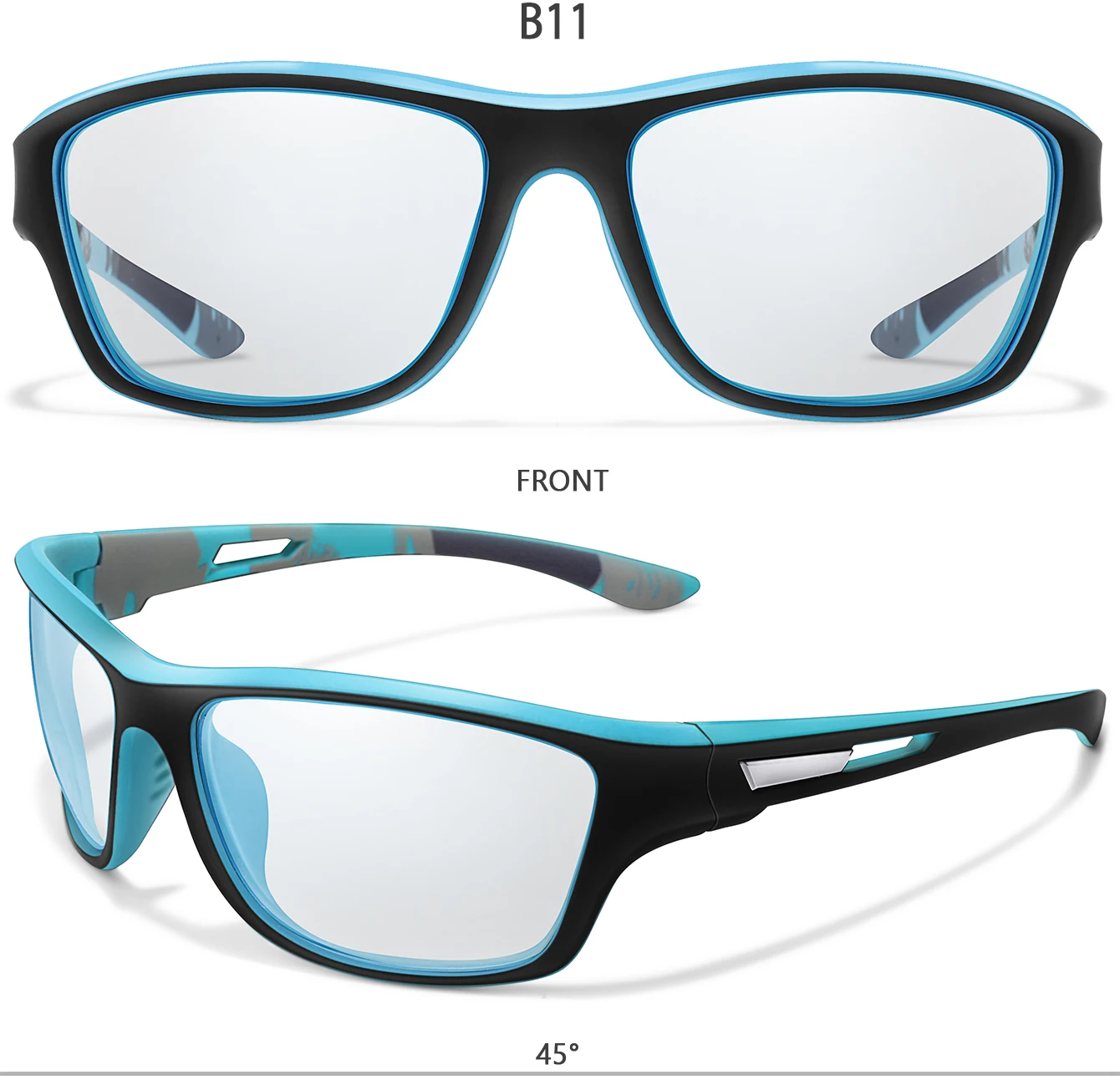 Photochrome Motorrad-Sonnenbrille für Männer und Frauen, Outdoor-Radfahren, Fahren, Wandern, Angeln, UV400-Schutzbrille – Detail 5