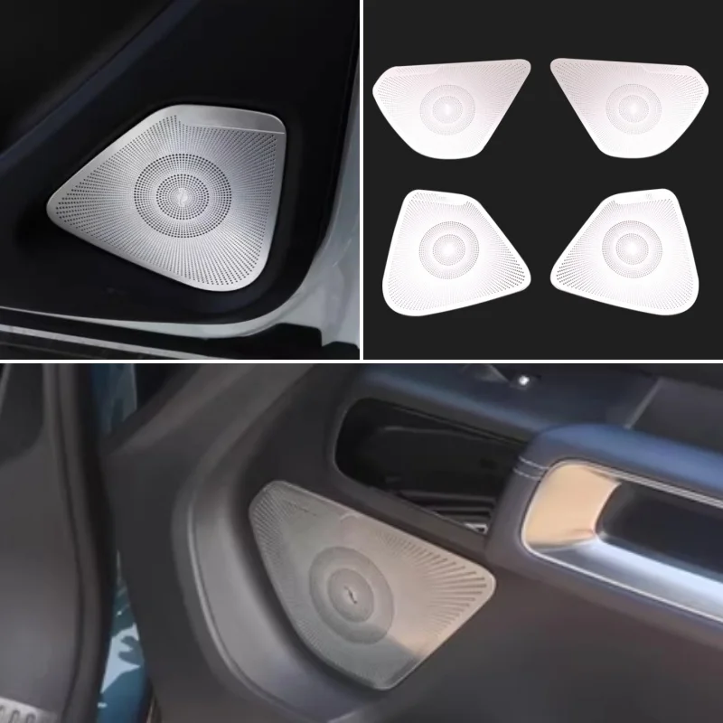 

LHD для Citroen C5 Aircross 2018-2024, внутренние молдинги, автомобильный динамик, крышка громкоговорителя, защитная пластина из нержавеющей стали