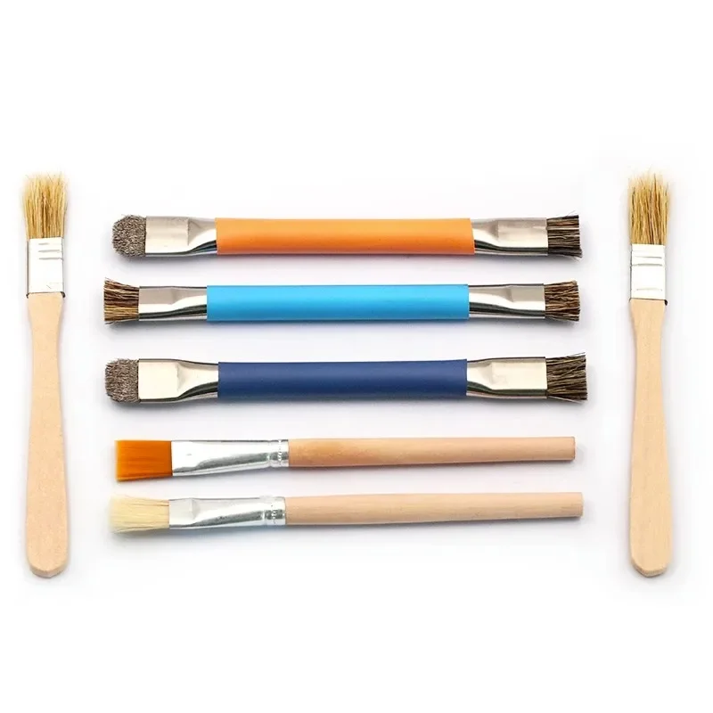 1 قطعة وسادة صيانة مزدوجة الرأس فرشاة صلبة لوحة دوائر كهربائية تنظيف فرشاة مكافحة ساكنة اللوحة الأم الدائرة IC تنظيف فرشاة صغيرة