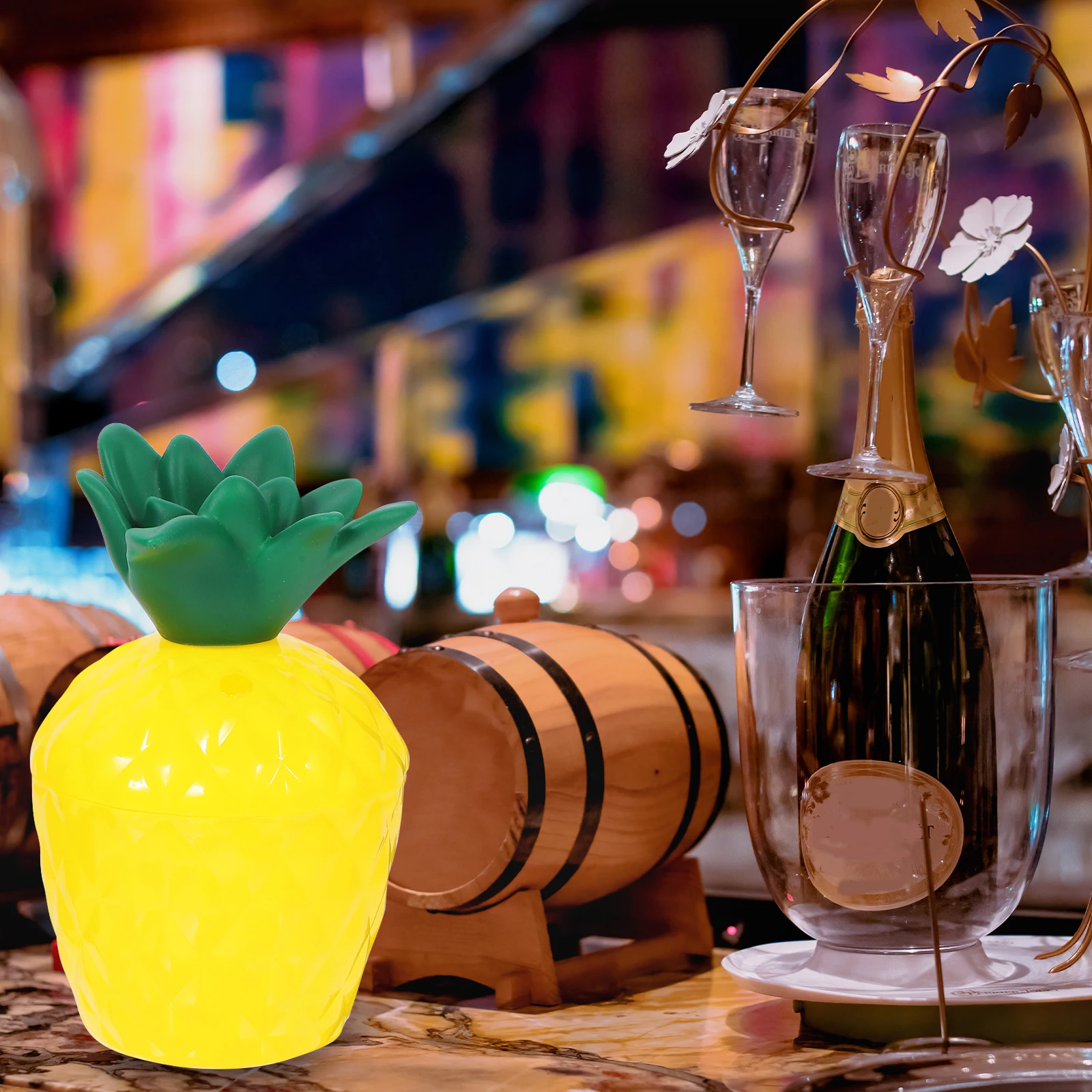 

4pcs Hawaii Drinking Cup Set Pineapple Coconut Shape Reusable Fruit Modeling Cups For Summer Luau Party Supplies Large Capacity