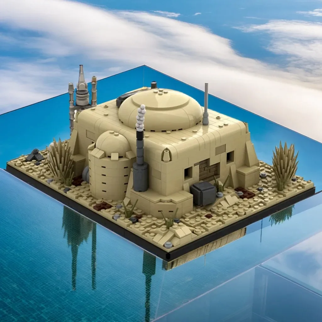 

932 шт., хижина Оби-Вана на Татуин, MOC, звездное тертье, укрытие для пустыни, образовательное здание, блоки «сделай сам», подарок на день рождения