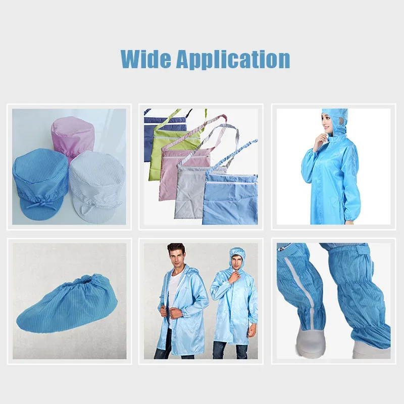 1M*1M/2M/3M Anti-Static & Dust-Free Esd Antistatic Fabric Clean Cloth Fabric for Work Clothes of Electronics Factory