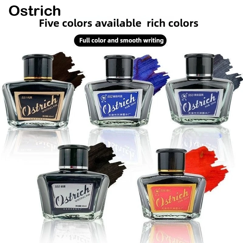 

Ostrich 48/60ml Non-carbon Fountain Pen Ink Cartridge Refill Calligraphy Dip Pen Ink Stationery Office School Supplies