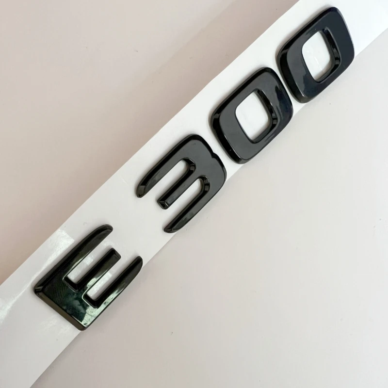 

3D ABS Glossy Black Car Rear Trunk Badge Decal Letters Sticker Logo E 300 4MATIC Emblem For Mercedes E300 W213 W212 Accessories