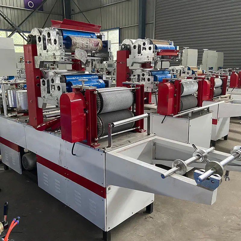 Fully Automatic 2 Colors Printing Napkin Making Machine Soft Tissue Table Napkin Production Equipment customized