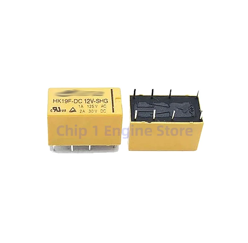 5PCS Miniature relay HK19F-DC5V-SHG 8pin 2A HK19F-DC3V-SHG HK19F-DC12V-SHG 3V/5V/6V/9V/12V/24V  HK19F-DC24V-SHG