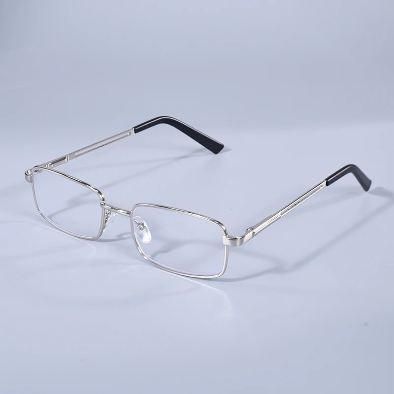 

+100 + 150 + 200 Gafas Lectura Hombre очки для чтения мужские анти-синий свет квадратная металлическая оправа для чтения пресбиопия очки по рецепту