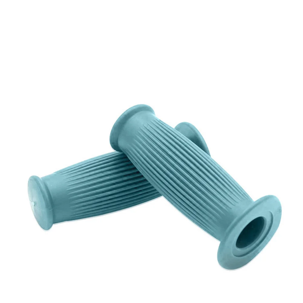 

1Pair Motorcycle Handle Grips Tpr Rubber Classic Striped Non-Slip Universal Shock Absorbing Cycling Grips 25-28mm