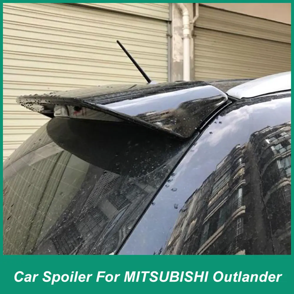 For Mitsubishi Outlander 2013-2020 Rear Iuggage Compartment Iid Roof Spoiler Rear Wing Exterior Modification ABS Plastic Black