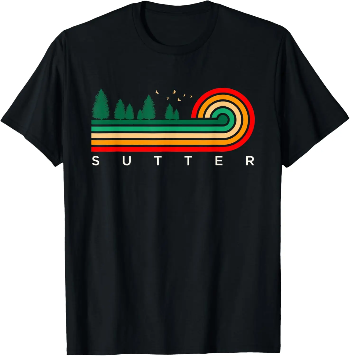 Evergreen Vintage Stripes Sutter, California T-Shirt