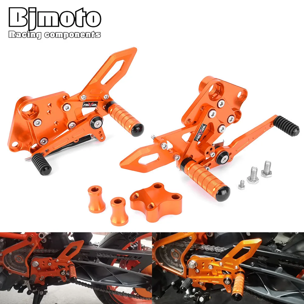 

CNC Motorcycle Adjustable Rear Set Rearsets Footrest Foot Peg For KTM Duke 125 200 250 390 2018 2019 2020 2021 2022 2023