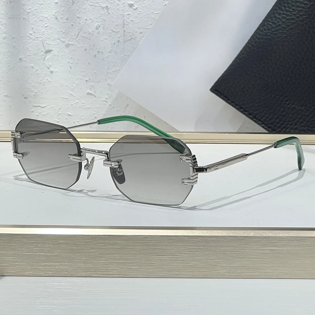 Vintage Geometric Diamond Sunglasses Unisex High Quality UV400 Protection 54-20-145 Unique Fashion Eyewear luxury designer