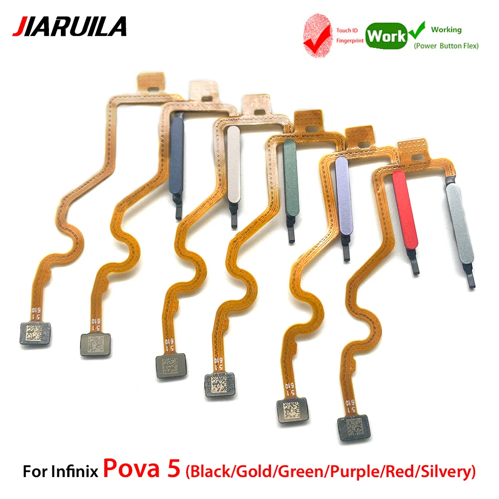 10 قطعة ، بصمة المنزل زر اتصال الكابلات المرنة ل انفينيكس Tecno Pova 2 4 5 Neo 2 شرارة 8 8P 10 Pro 20C 30 30C 5G Go 01 202