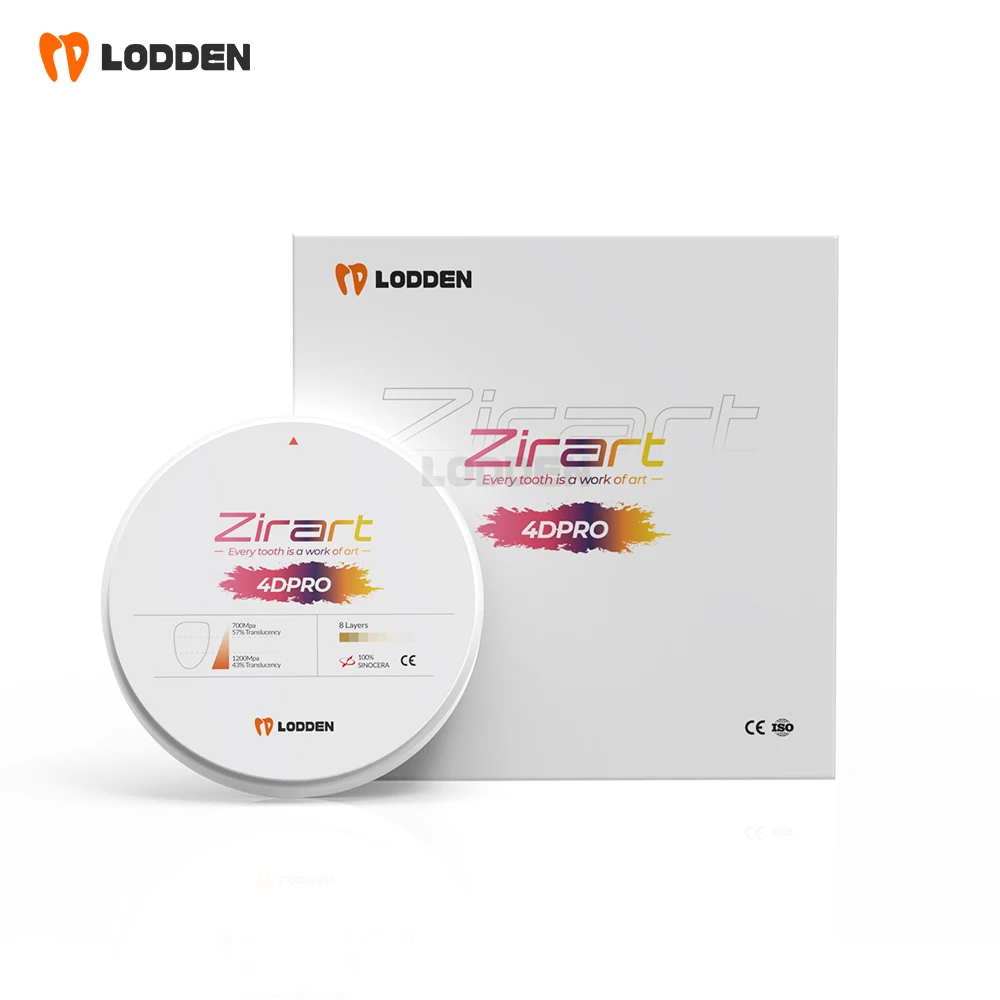 LODDEN 1300 MPa 98 x 16 mm Zirkonoxidblöcke Dentallabor Mehrschichtige 4D Pro Max Ästhetik 8 Schichten Scheiben für CAM CAD Prothesenmaterialien – Detail 4
