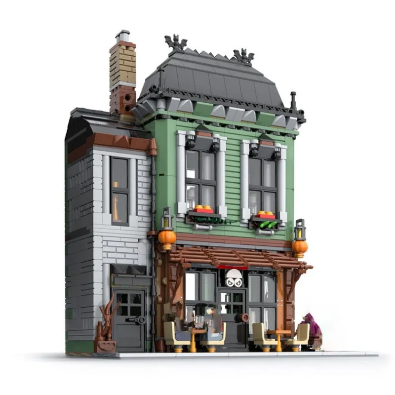 

MOC-233766 Haunted Tave Building Block MOC Modern Street view architecture Series Modular Building Blocks 1427PCS Toys Bricks