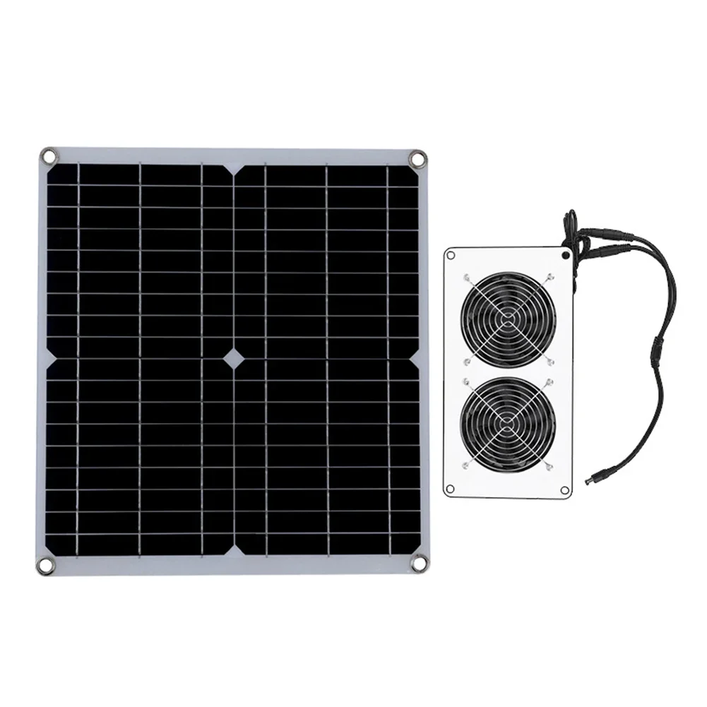 Chicken House Solar Exhaust Fan RV Cooling Features Operate RV Ventilator Application Easy To Use Black Exposed