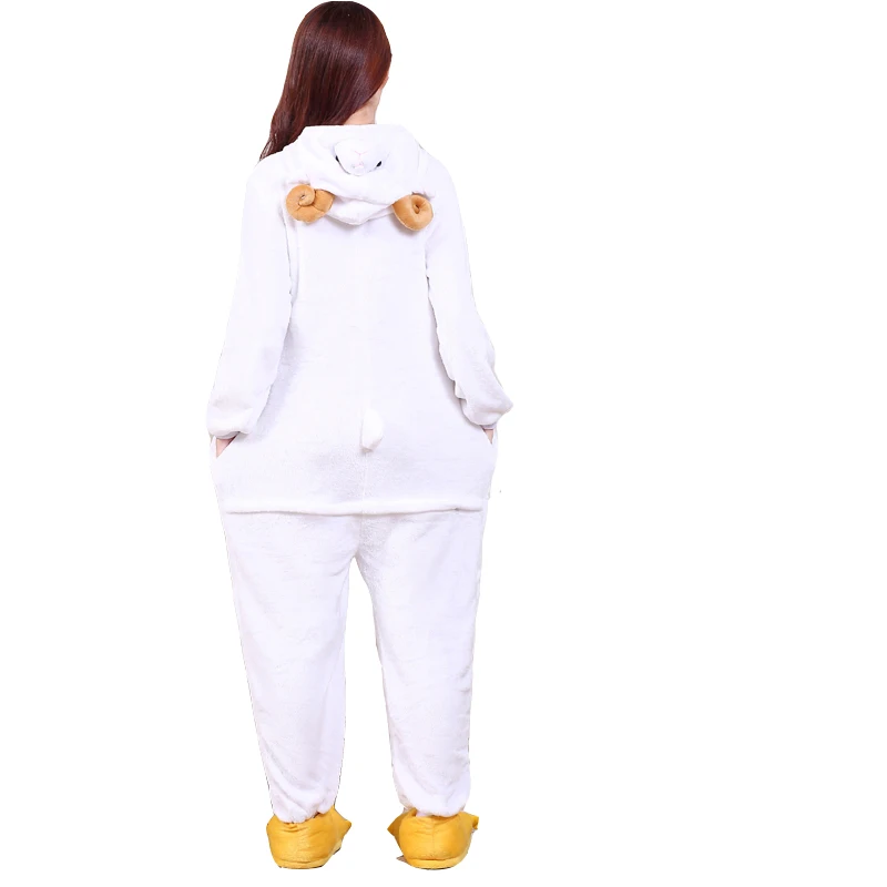 Lovely Sheep Kigurumi Pajamas Anime Onesies For Adults One-Piece Pyjamas Women Men Halloween Costume Full Overalls Bodysuits