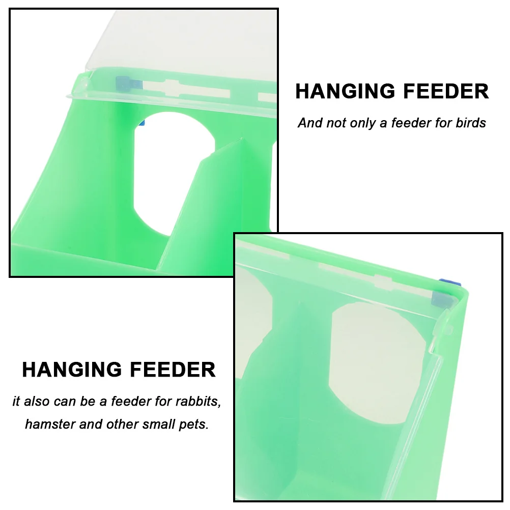 

3pcs Multifunctional Hanging Feed Box Durable Plastic Bird Feeder For Parrot Cockatiel Cage Small Birds Food Dispenser Pet