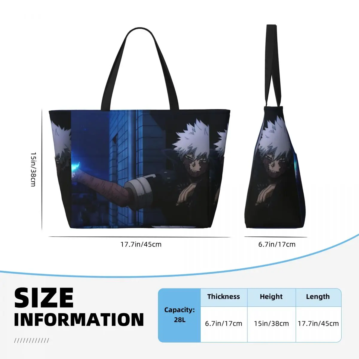 بطلي الأكاديمية دابي أنيمي مانغا MHA Blueflame حقيبة حمل على الشاطئ حقيبة رياضية رياضة اليوغا واق من المطر حقيبة حمل كبيرة المرأة حقيبة سفر حقيبة اللياقة البدنية