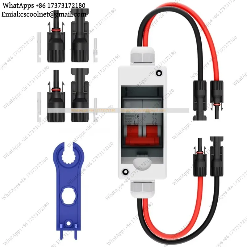 Solar Panel Disconnect Switch 63A DC 1000V Breaker Box PV Isolator with IP65 Waterproof Enclosure Electrical Accessories