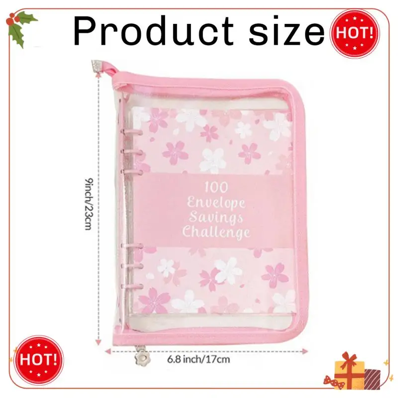 Durable-100 Envelope Challenge Binder Savings Binder For Save 5050 With Cash Envelopes For Budget Planning With Zipper Cover