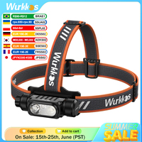 Wurkkos HD16 2500LM USB-C Rechargeable Headlamp with Red Light & Auto Brightness Max 297M Flashlight for Camping