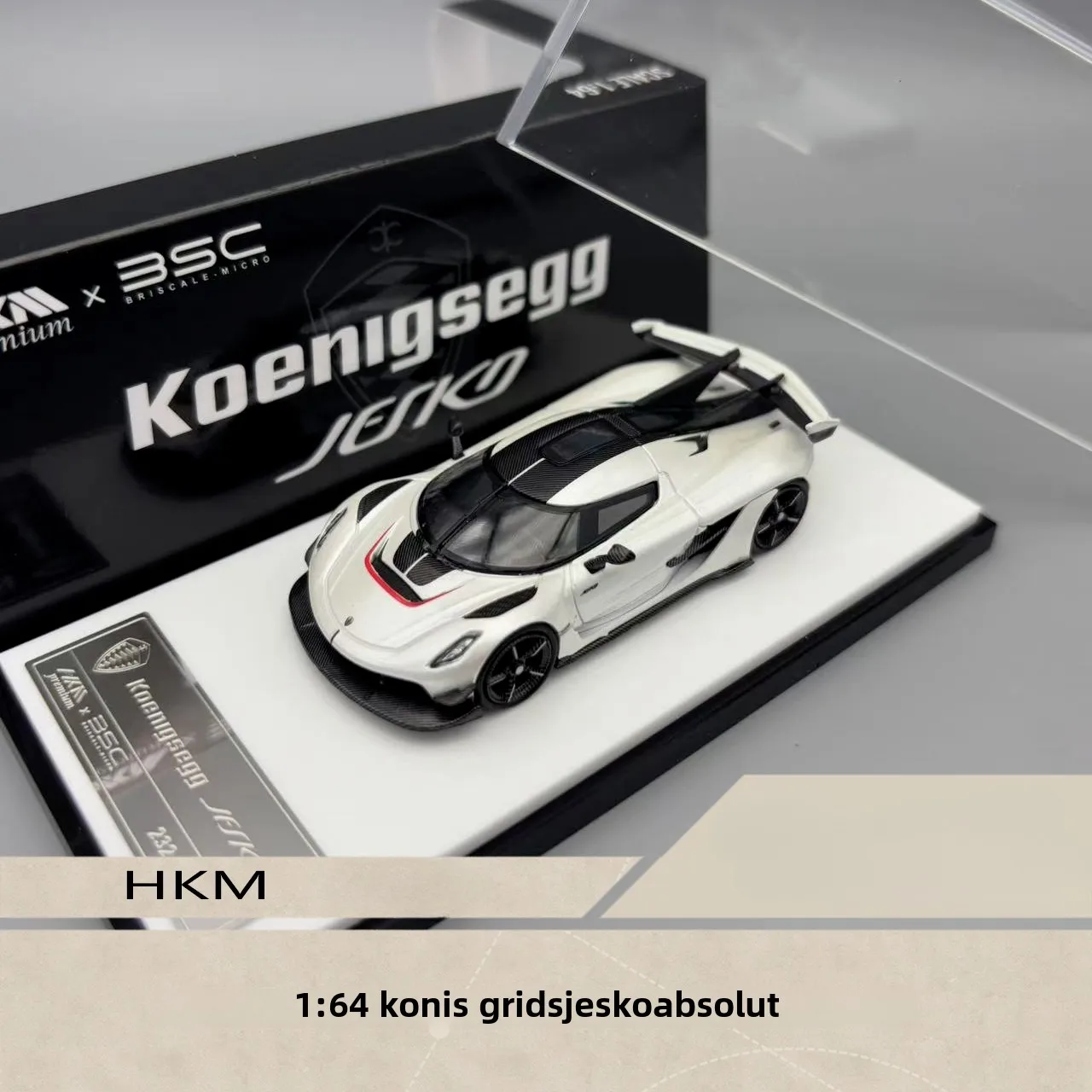 HKM Premium Jesko Koenigsegg 1:64 Full Carbon Alloy Car Model