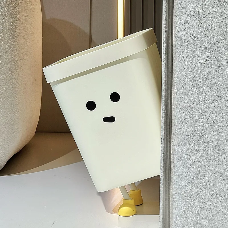 

Creative Storage Trash Can - Large Capacity Square Plastic Food Waste Bin for Home Kitchen