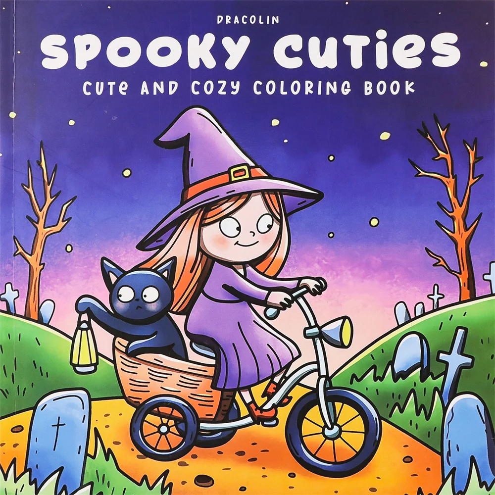 Halloween Spectre Coloring Book Spooky Cutie Coloring Book for Adults and Teen Featuring Adorable Creepy Creatures Painting Gift