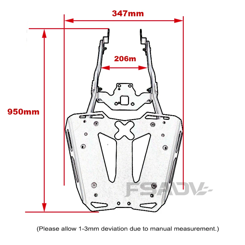 Motorcycle Rear Luggage Rack For Kawasaki Z900 Z 900 SE 2017 2018 2019 2020 2021 2022 2023 Carrier Case Support Holder Bracket
