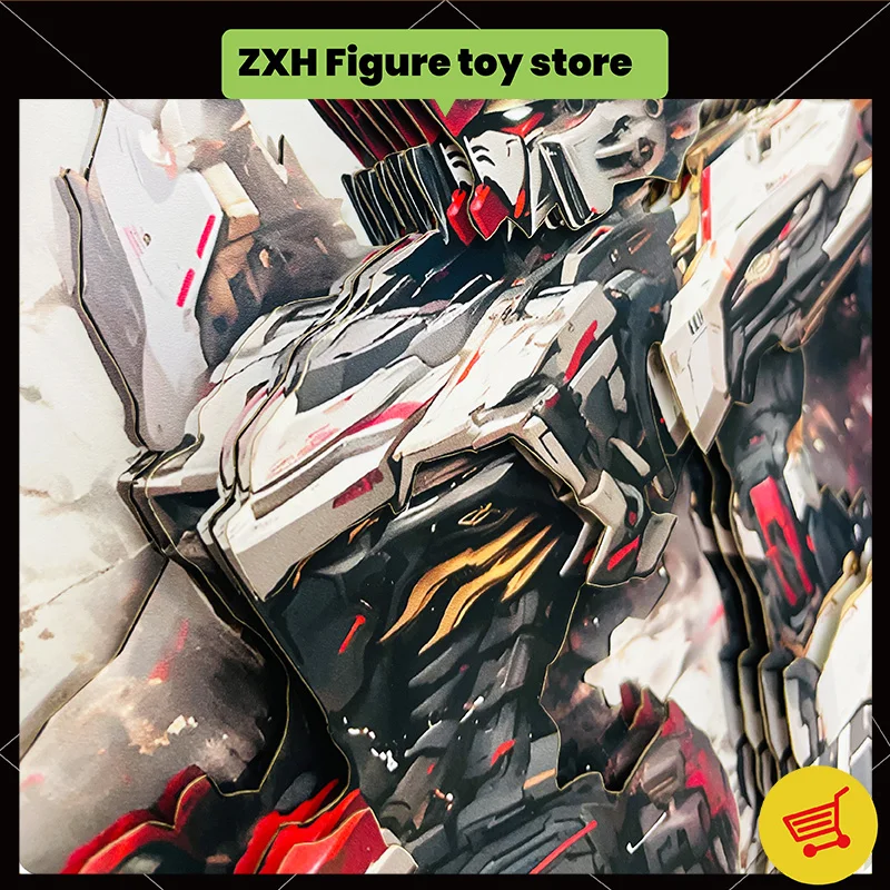 Pg Anime Peripheral The Anime Figurine Decoration Hand-Made Mg Unicorn Attacking Free Animation Stereoscopic Painting Decoration