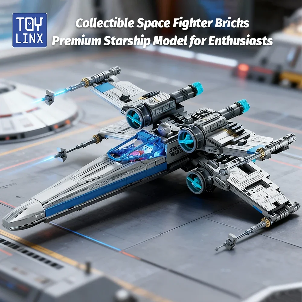 

High-Detail 1271PCS X-Wing Fighter Building Kit Collectible Display Model STEM Educational Bricks Perfect Gifts for Kids Boys