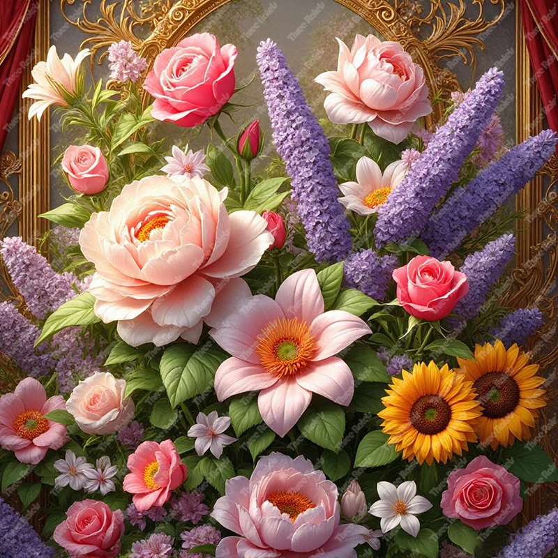 Three Ratels QHD73 Beautiful and nostalgic flower painting wall stickers for home decoration Scratches concealer