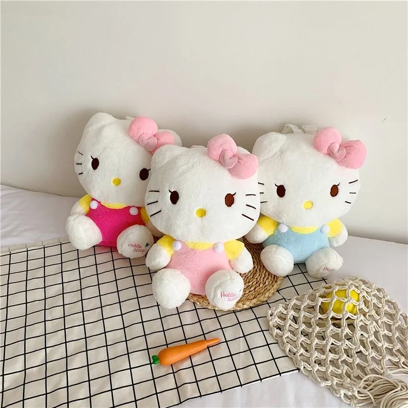 Xiuya Hello Kitty Rugzakken Vrouwen Schattig Pluche Y 2K Mode Lolita Casual Rugzakken Kawaii Harajuku Stijl Nieuwe Luxe Tassen Voor Meisjes