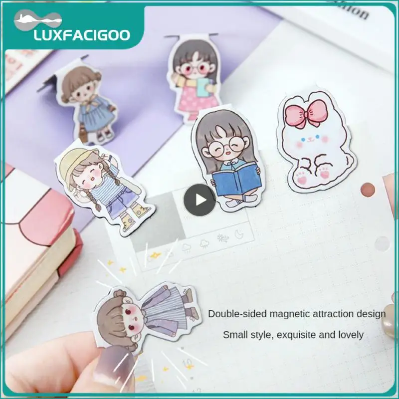 Segnalibro magnetico per cartoni animati Durevole Esecuzione squisita Liscio e piatto Non facile da danneggiare Libri Segnalibro magnetico di cancelleria