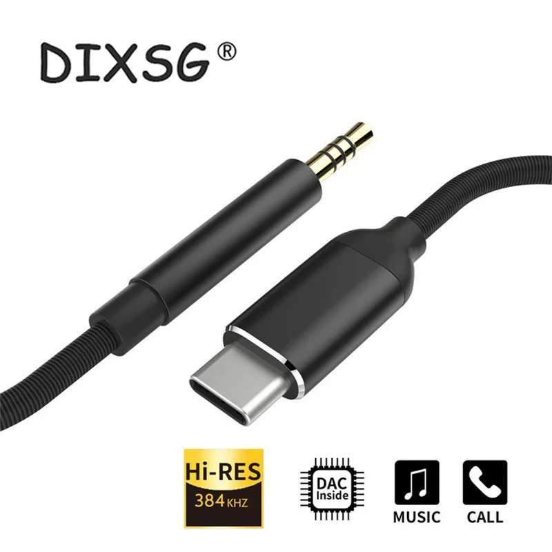 Usb Type C To 3.5mm Aux Audio Cable Headset Speaker Headphone Jack Adapter Car Aux for Samsung S20 Plus Note 20 S21 Ultra Tab S7