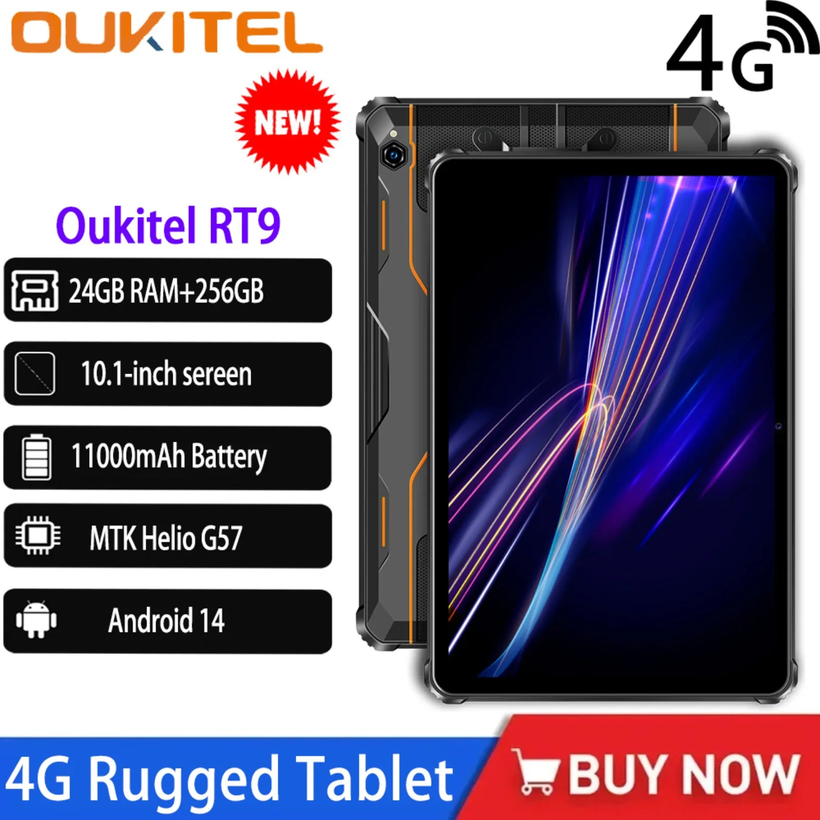 NEW Oukitel RT9 4G Rugged Tablet 10.1