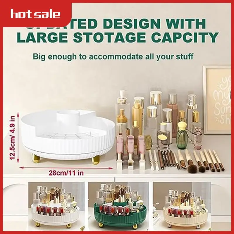 

Rotating Makeup Organizer For Vanity - Bathroom Organizer And Lazy Organizer For Cosmetics Perfume Organizer Storage Durable C