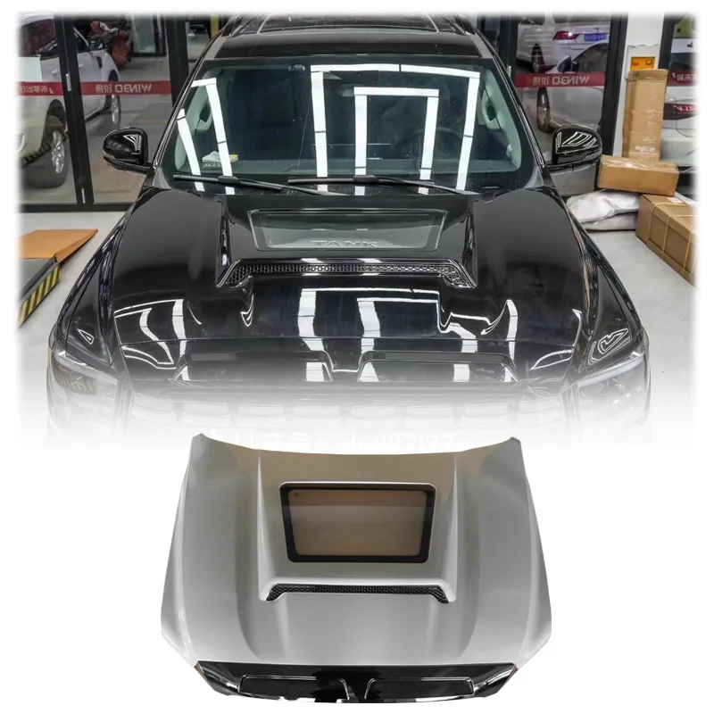 

New Condition Tank 500 Hi4-T Engine Hood With Visible Engine Interior For Replace