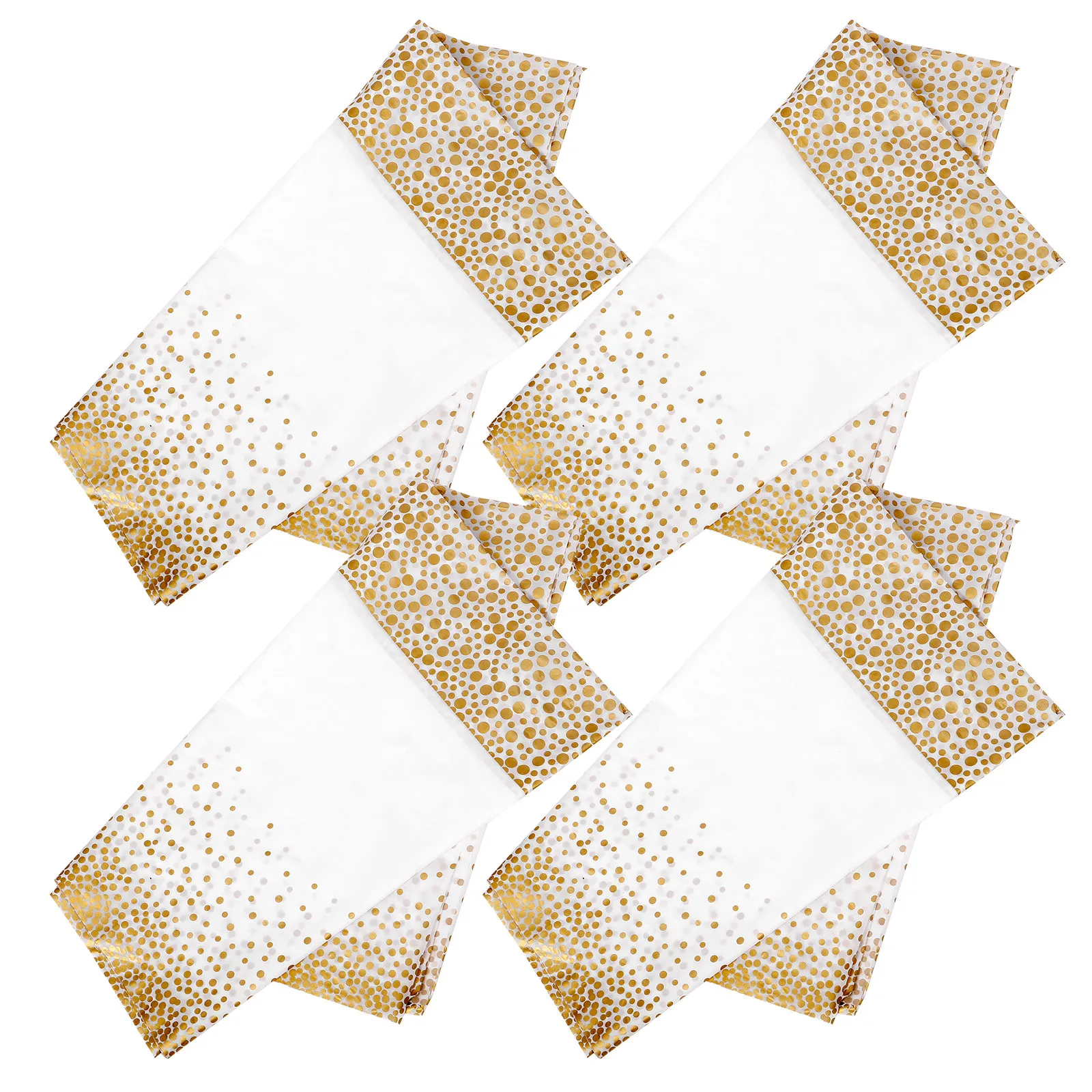 4Pcs Polka Dot Disposable Tablecloth Rectangular Party Table Cover for Home Restaurant Hotel Garden Office Dinner Table