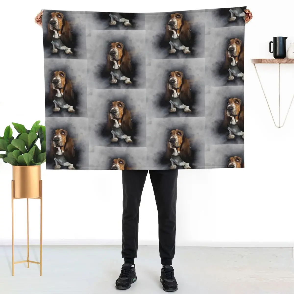 

Basset Throw Blanket Decorative Soft Throw Blanket for Couch Sofa